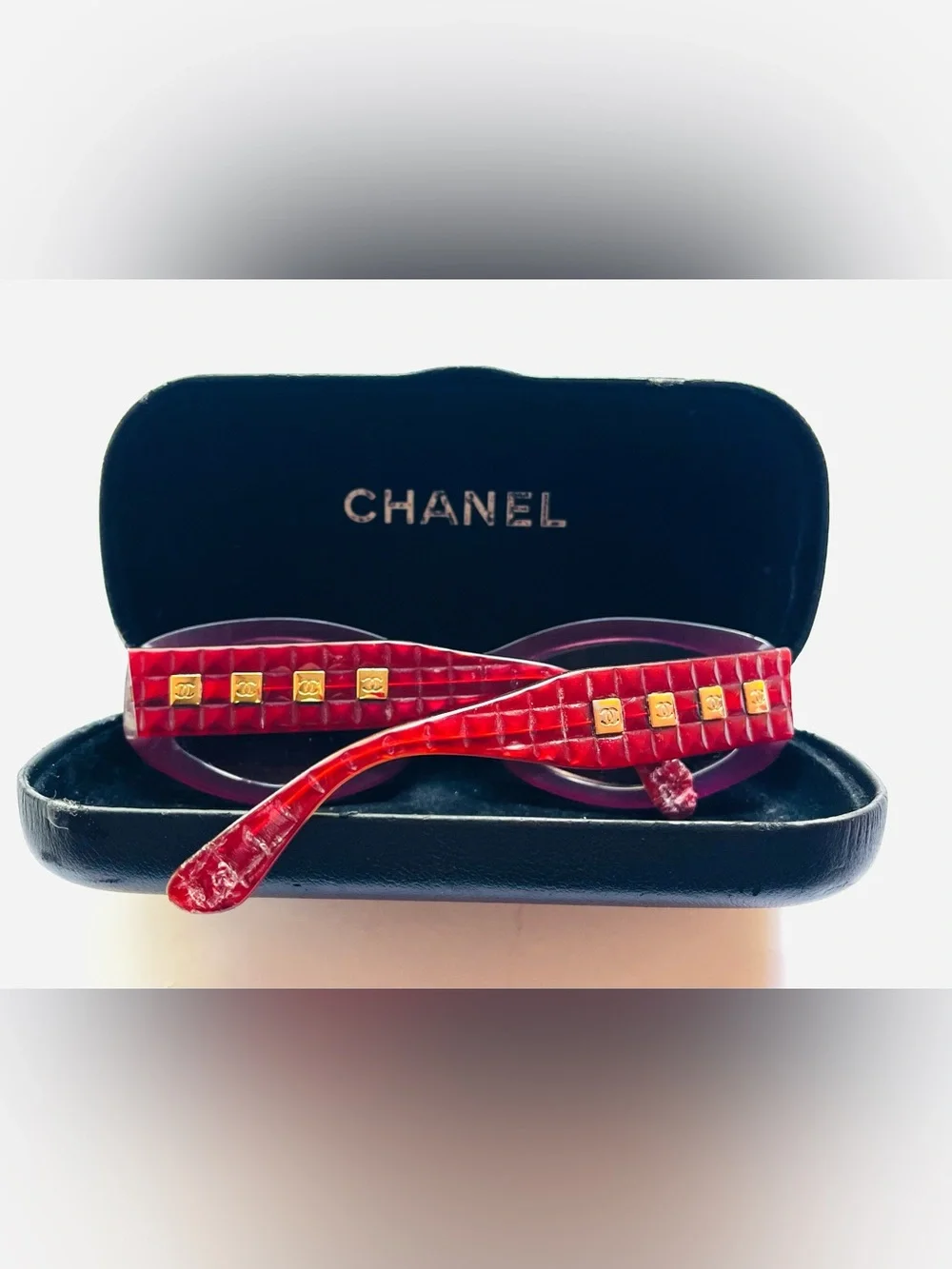 Chanel Vintage Chocolate Bar Quilted 5029 Womens Full Rim Eyewear Glasses - AS I